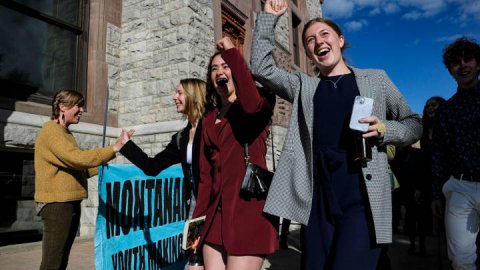 <b>Judge sides with young activists in climate change trial in Montana</b>