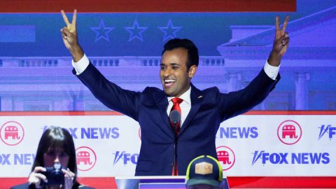 <b>Republican debate by the numbers: Ramaswamy shines, Trump looms large</b>