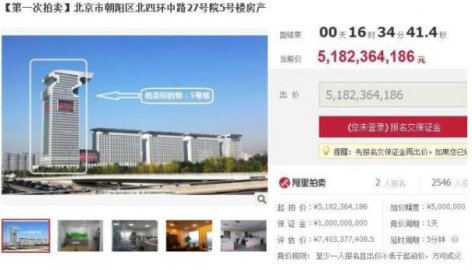 <b>Guo Wengui's ＂Star Building＂ auction: Valuation of 7.4 billion yuan 5.1 billion</b>