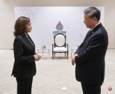 Talk to the US Vice President Harris a brief talk about Xi Jinping to promote the retu