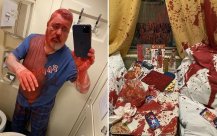 The Russian Nobel Prize winner was splashed with acetone red paint in the United State