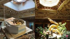 The ceiling of the Taiyuanshan Hotel has fallen and smashed the century -old golden dr