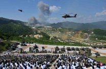 U.S. and South Korea's large -scale joint military exercises show military power 